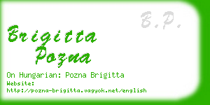 brigitta pozna business card